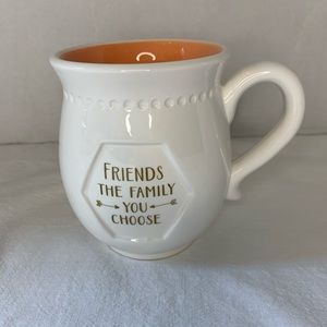 C.R. Gibson White & Orange “Friends The Family You Choose” Mug